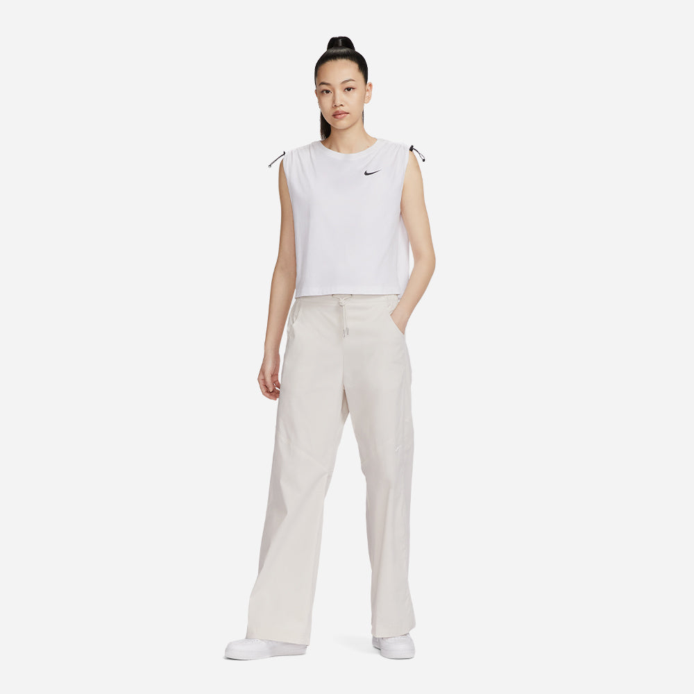 Quần Dài Thể Thao Nữ Nike Essentail Woven High-Waisted - Be - Supersports Vietnam