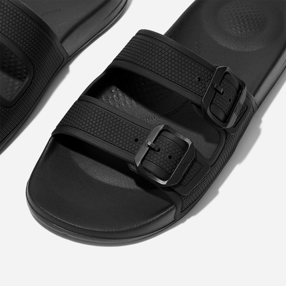 Dép Nữ Fitflop Iqushion Two-Bar Buckle - Đen - Supersports Vietnam