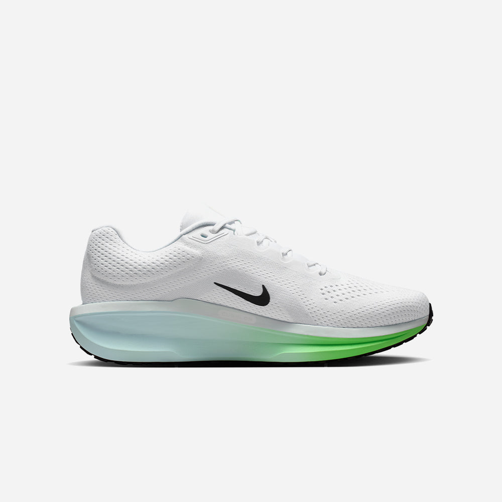 white nike running shoes men's