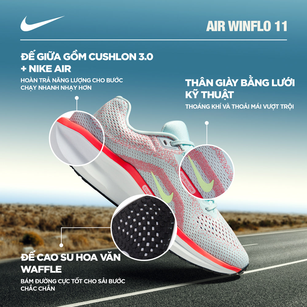 Giày Chạy Bộ Nữ Nike Air Winflo 11 - Đỏ - Supersports Vietnam