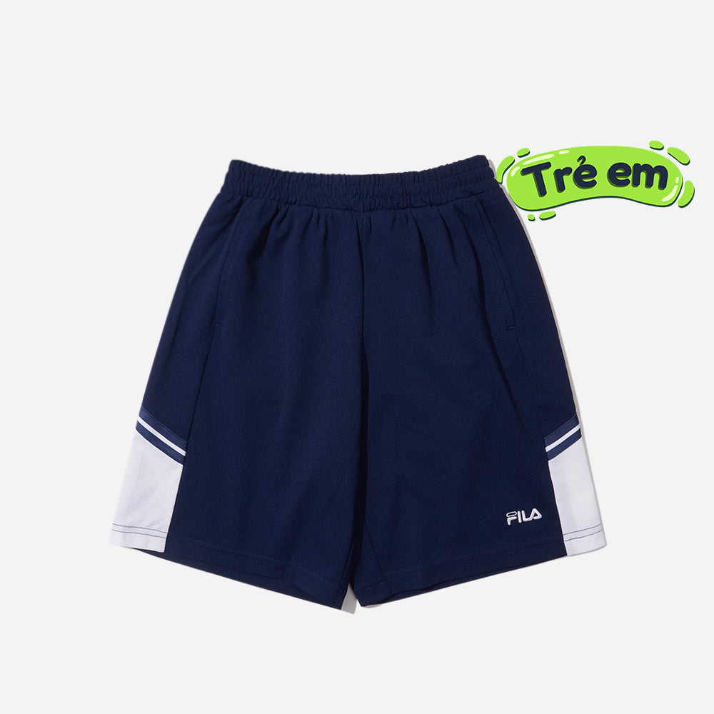 Quần Ngắn Thời Trang Trẻ Em Fila Basketball Warm-Up - Xanh Navy - Supersports Vietnam
