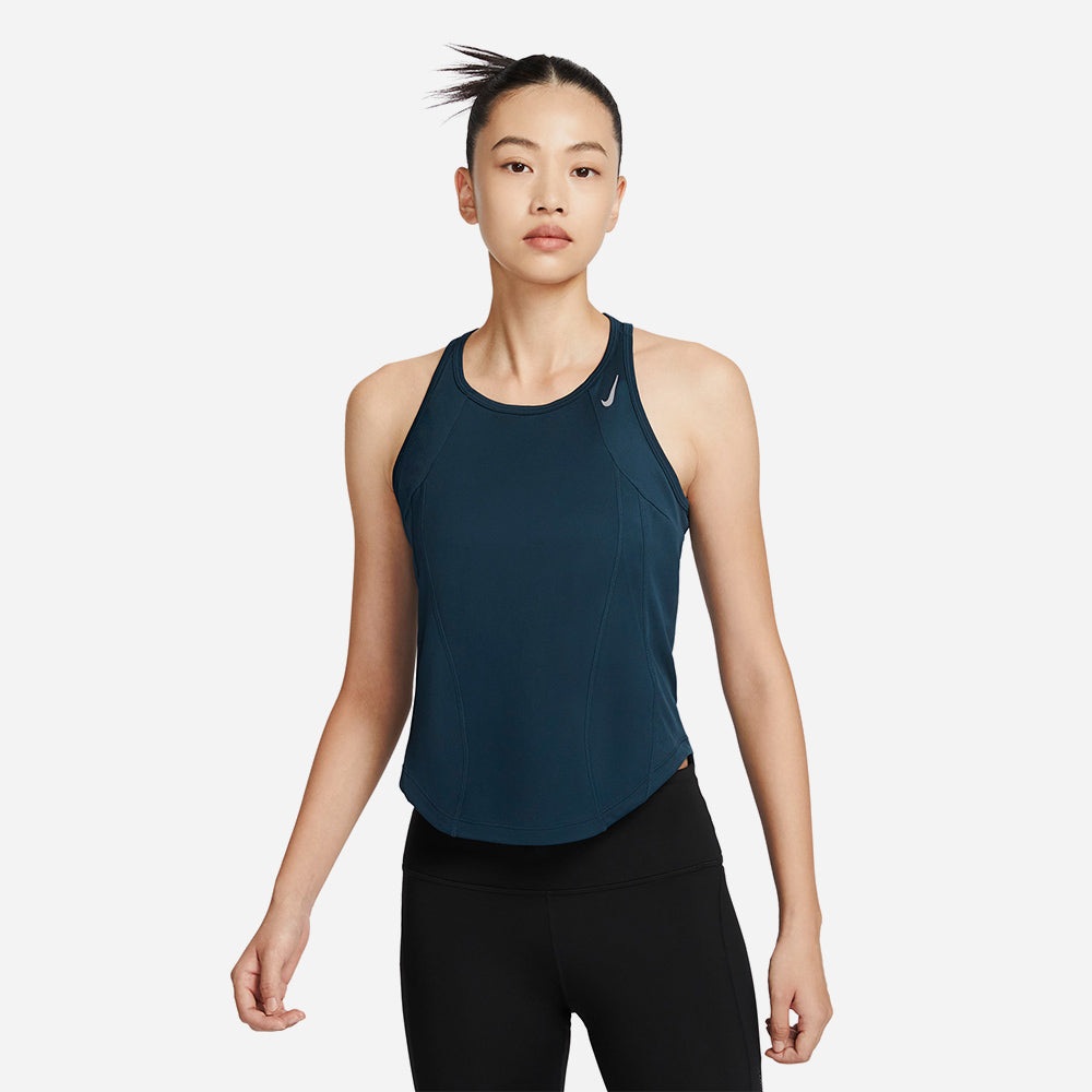 Áo Ba Lỗ Nữ Nike Fast Dri-Fit - Xanh Navy - Supersports Vietnam