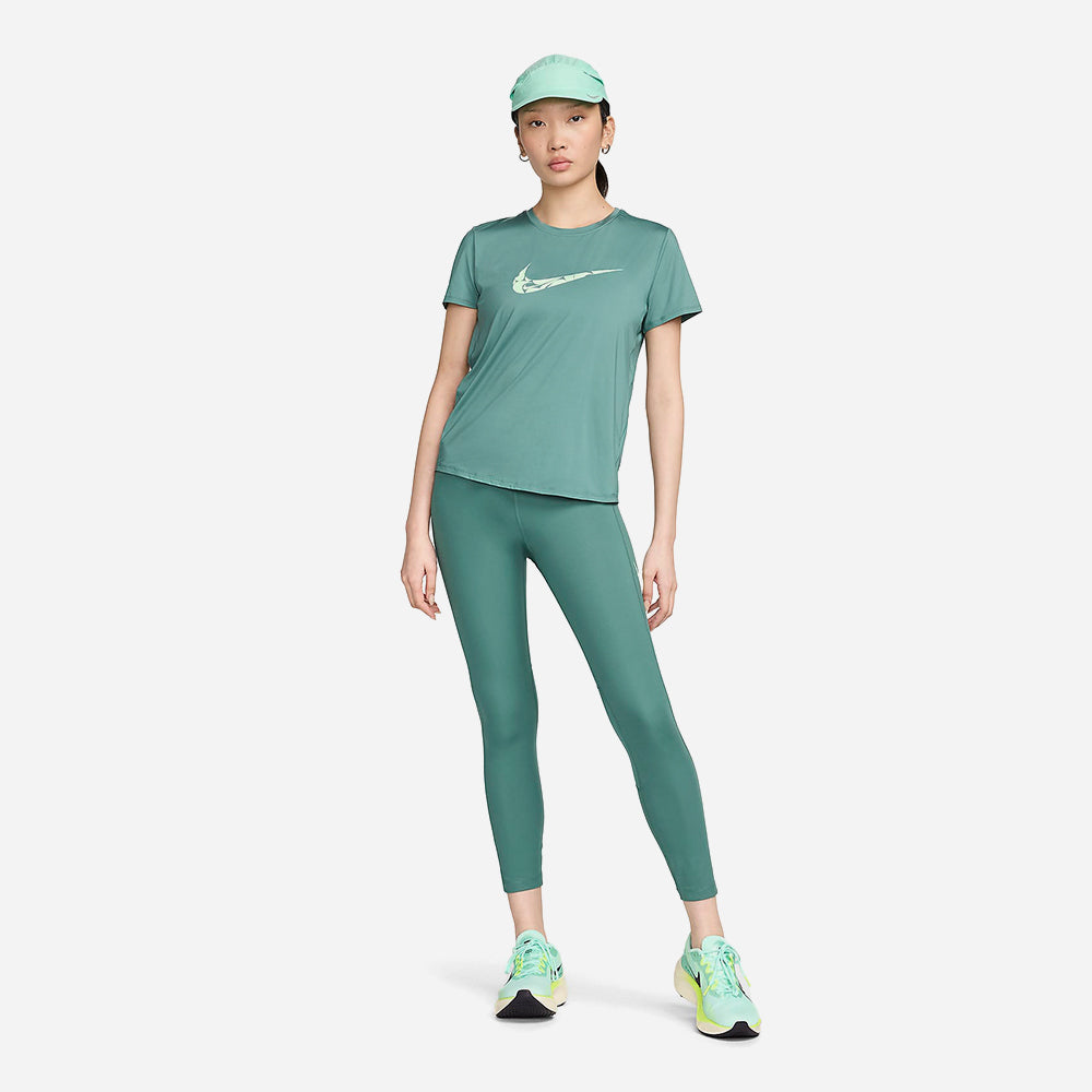 Áo Thun Nữ Nike One Swoosh Dri-Fit - Xanh Lá - Supersports Vietnam