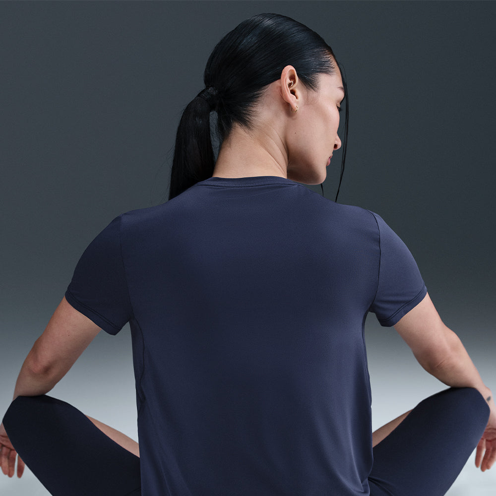 Áo Thun Nữ Nike One Classic Dri-Fit Short-Sleeve - Xanh Navy - Supersports Vietnam