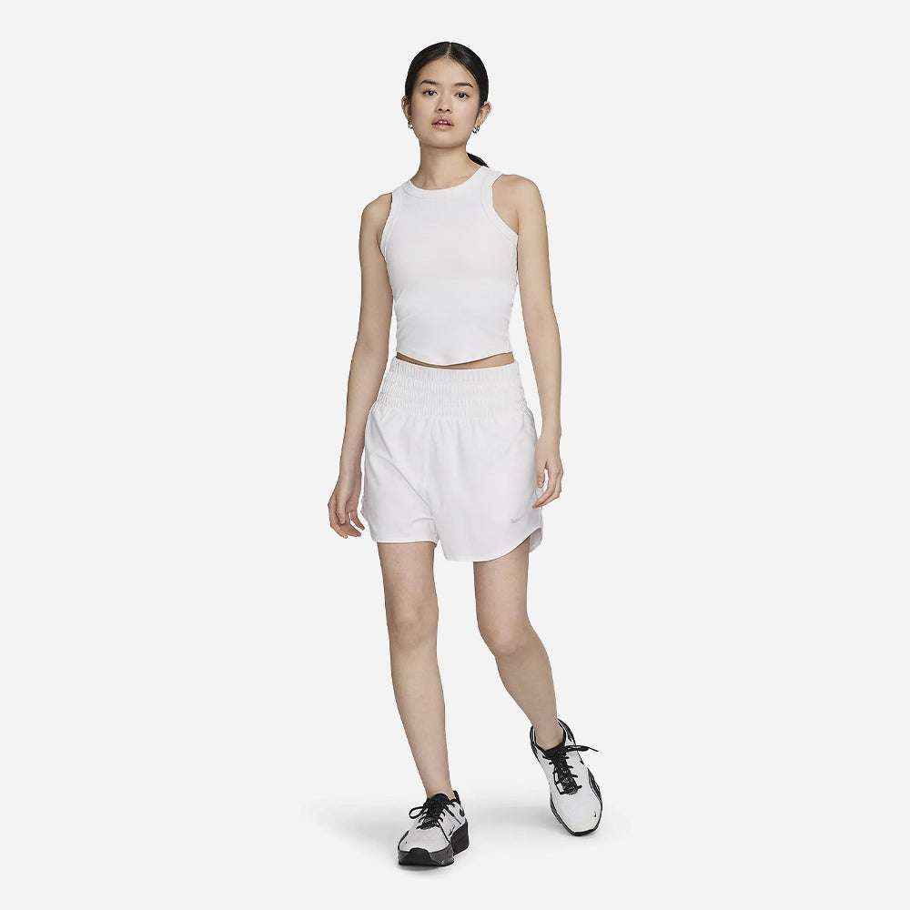 Áo Ba Lỗ Nữ Nike One Fitted Dri-Fit - Trắng - Supersports Vietnam