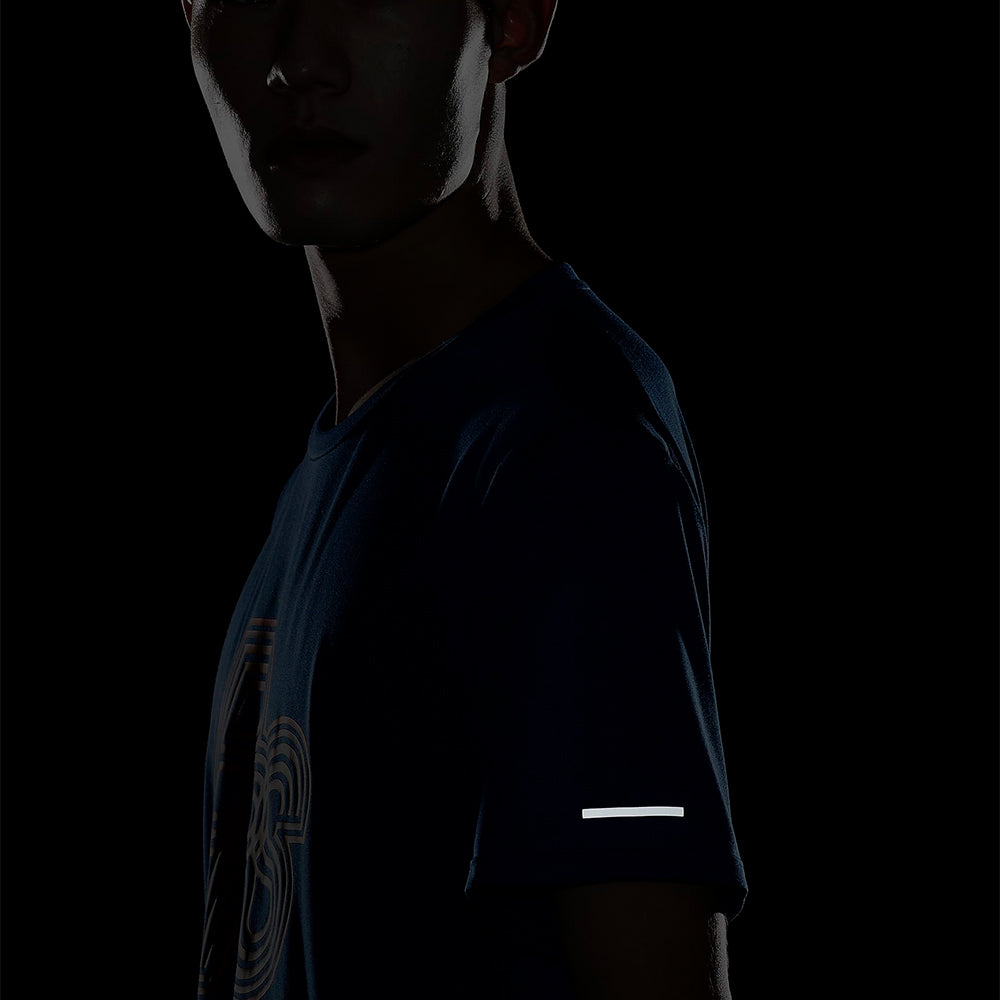 Áo Tay Ngắn Nam Nike Run Energy Rise 365 - Xanh Dương - Supersports Vietnam