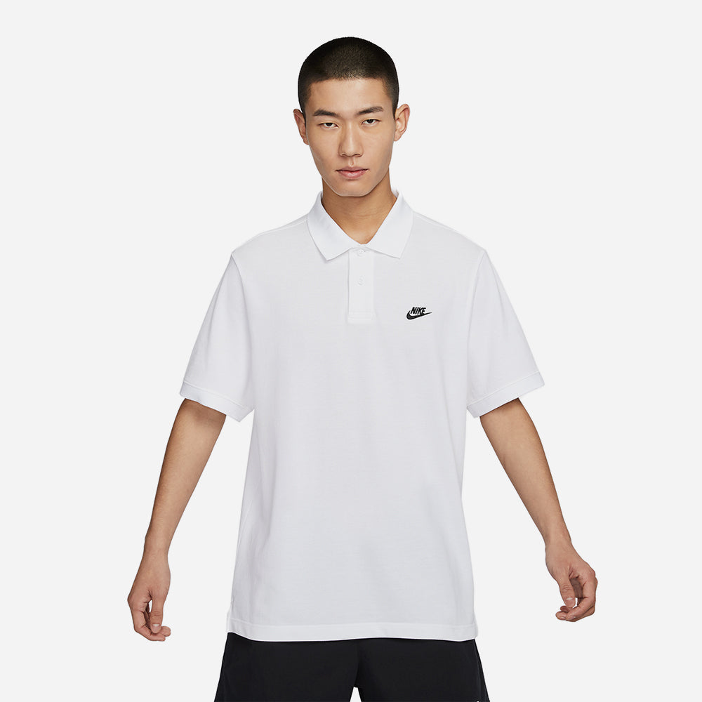 Áo Polo Nam Nike Club Pique - Trắng - Supersports Vietnam