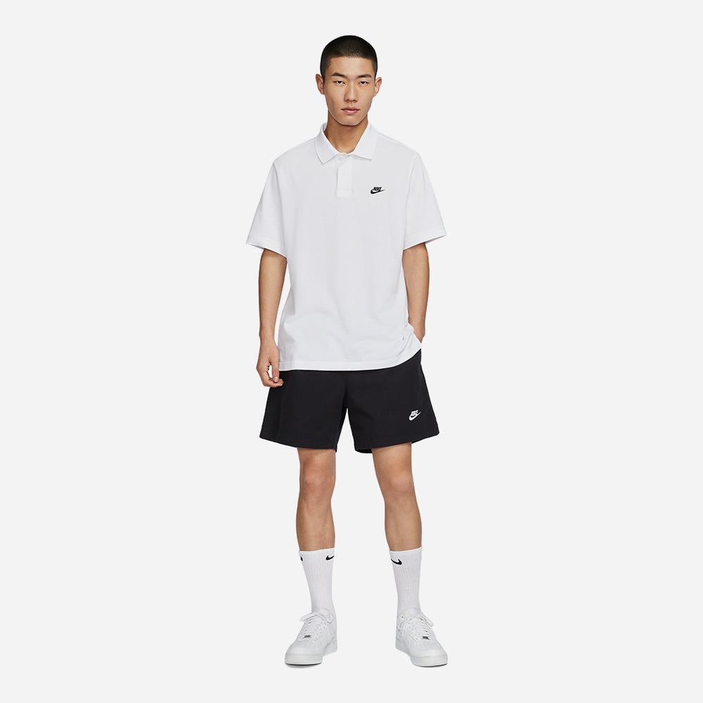 Áo Polo Nam Nike Club Pique - Trắng - Supersports Vietnam