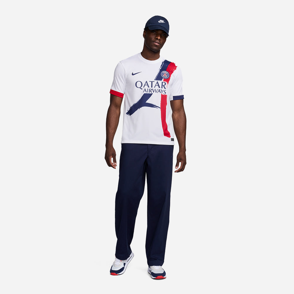 Áo Đá Bóng Nam Nike Paris Saint-Germain 24/25 Stadium Away - Trắng - Supersports Vietnam