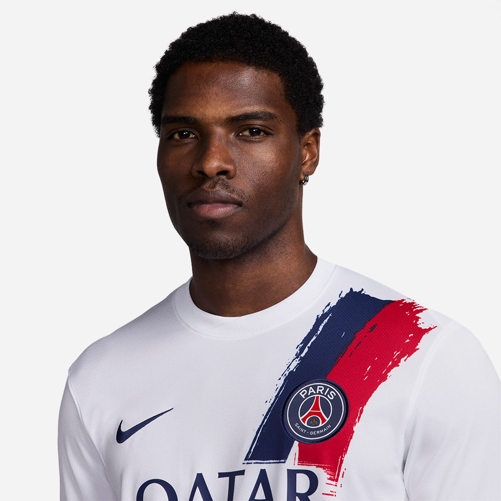Áo Đá Bóng Nam Nike Paris Saint-Germain 24/25 Stadium Away - Trắng - Supersports Vietnam