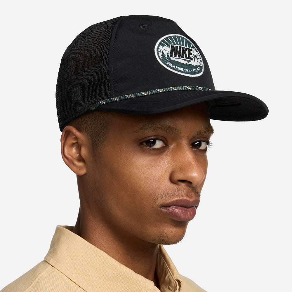 Mũ Lưỡi Trai Nike Rise Structured Curved Bill - Đen - Supersports Vietnam