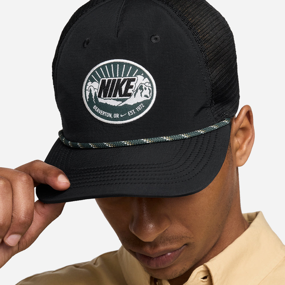 Mũ Lưỡi Trai Nike Rise Structured Curved Bill - Đen - Supersports Vietnam