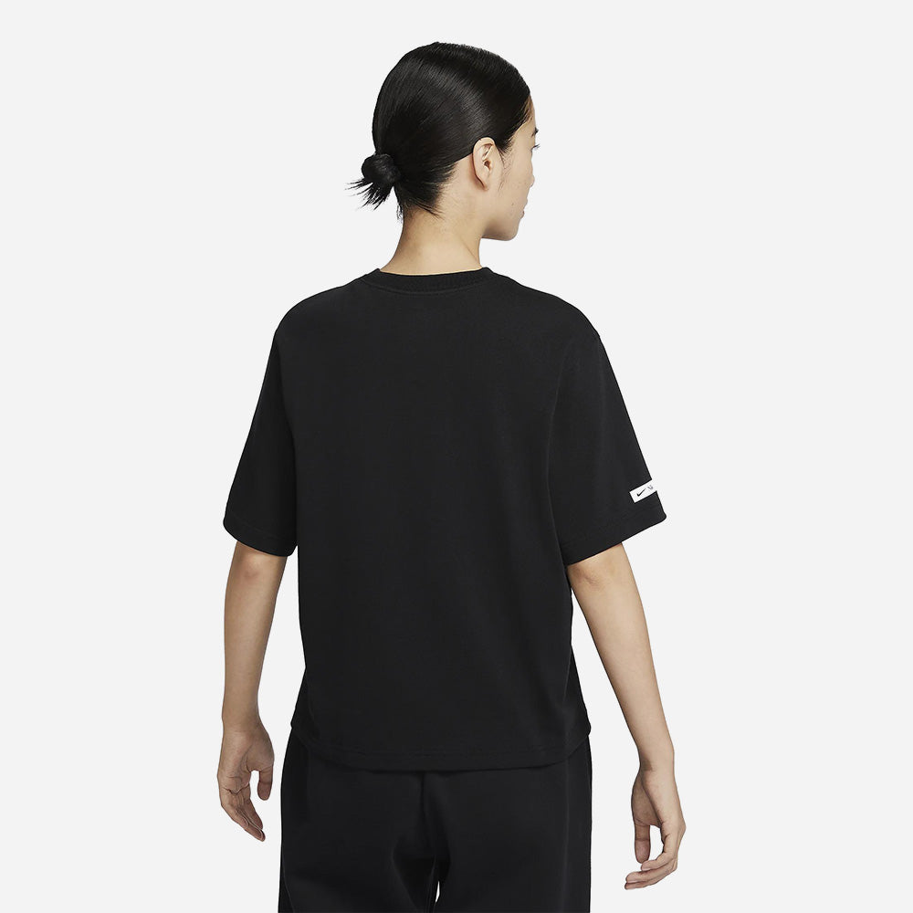 Áo Thun Nữ Nike Classics Boxy - Đen - Supersports Vietnam