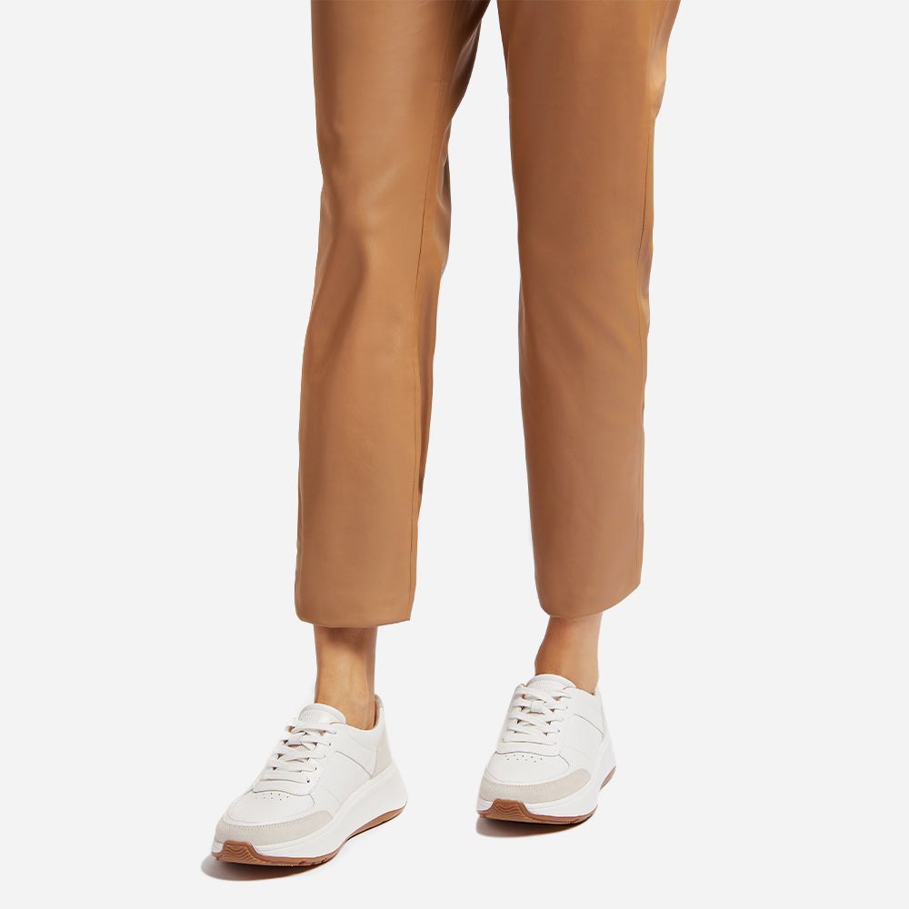 Giày Sneaker Nữ Fitflop F-Mode Leather/Suede Flatform - Trắng - Supersports Vietnam