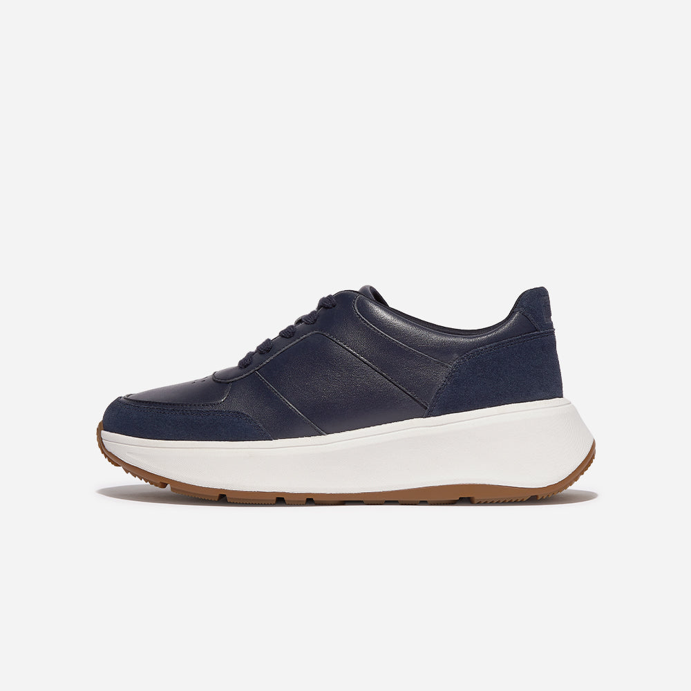 Giày Sneaker Nữ Fitflop F-Mode Leather/Suede Flatform - Xanh Navy - Supersports Vietnam