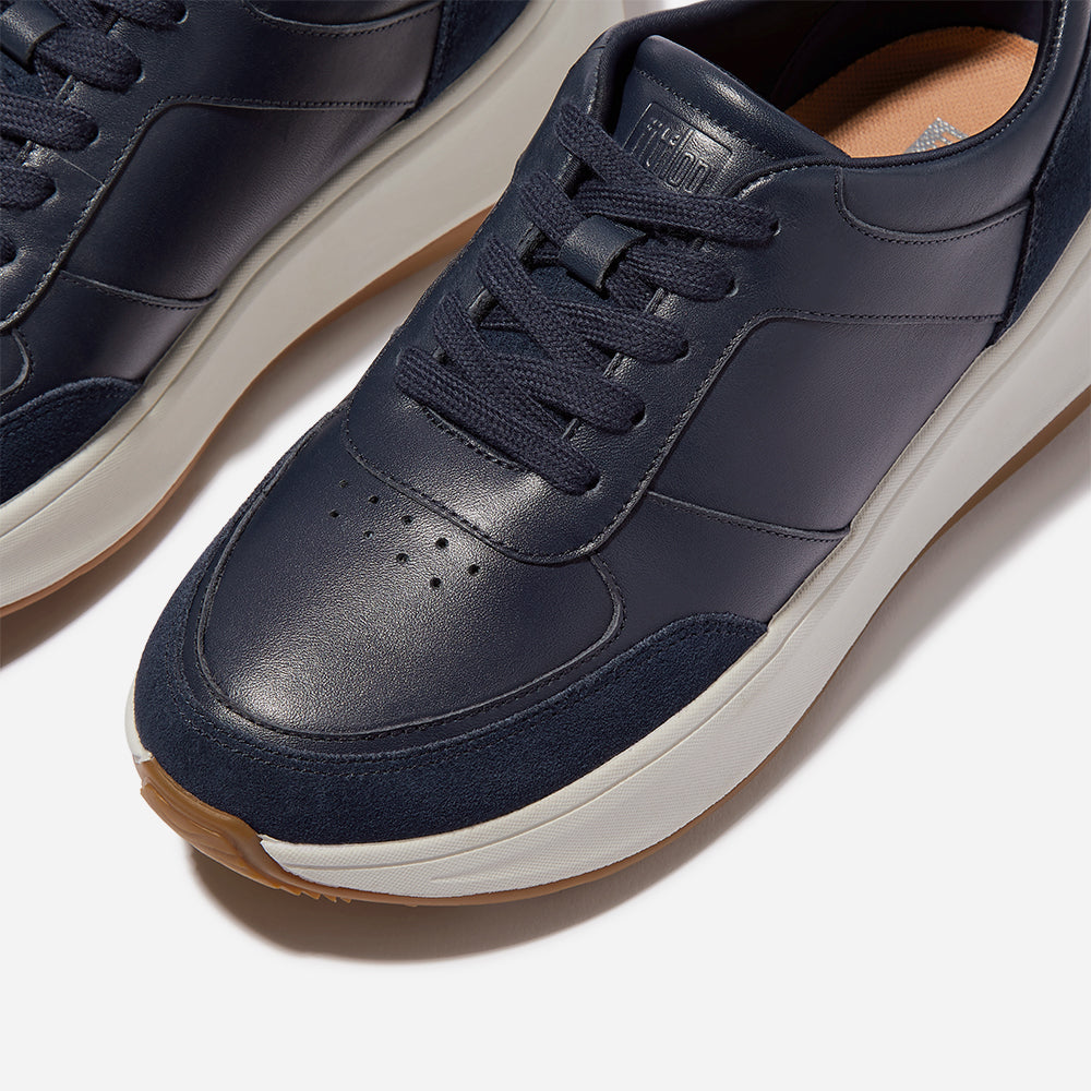 Giày Sneaker Nữ Fitflop F-Mode Leather/Suede Flatform - Xanh Navy - Supersports Vietnam