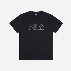 Áo Thun Unisex Fila Life Regular Fit 3D Logo - Đen - Supersports Vietnam