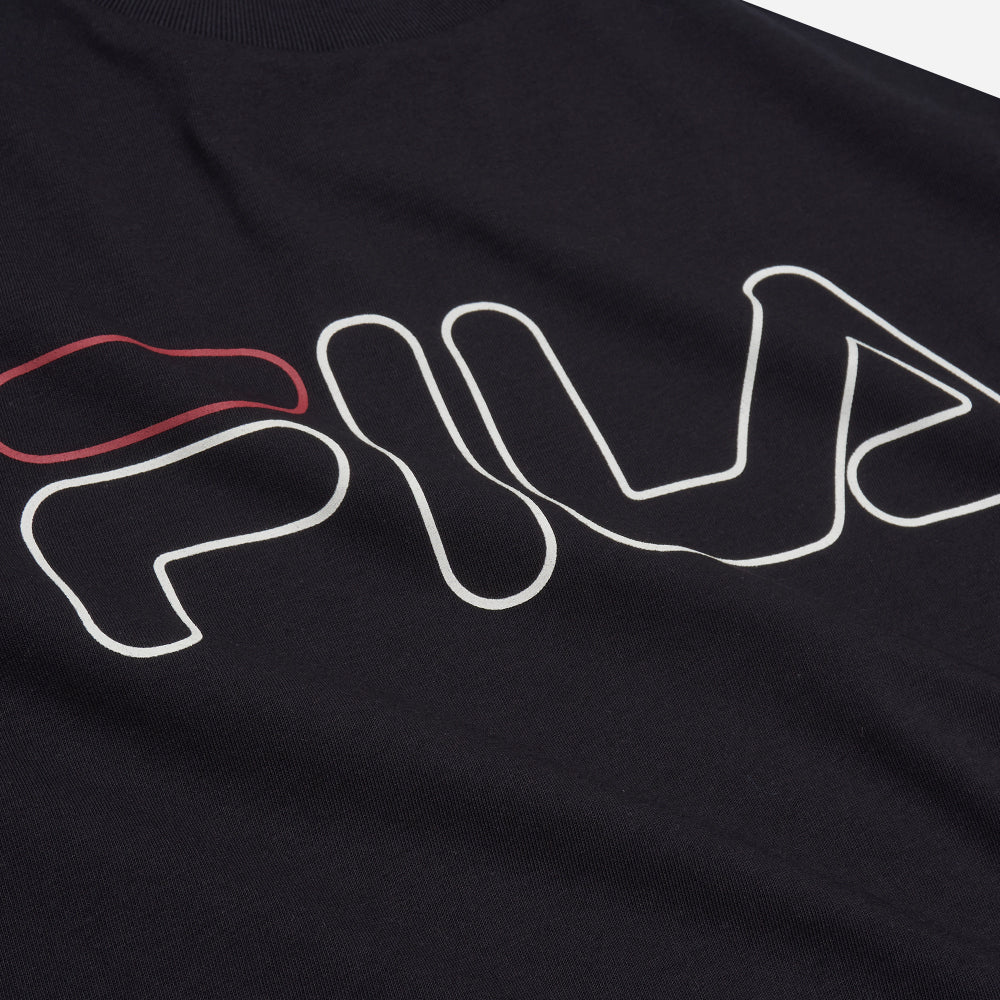 Áo Thun Unisex Fila Life Regular Fit 3D Logo - Đen - Supersports Vietnam