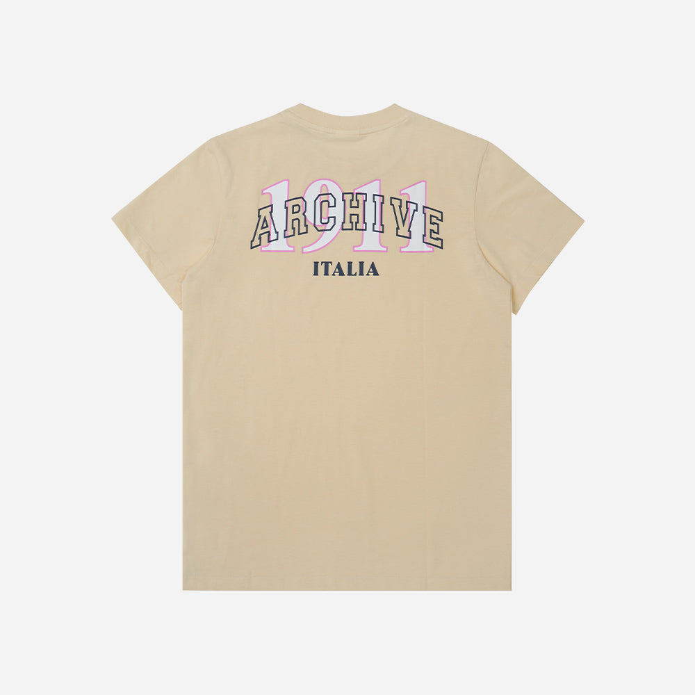 Áo Thun Nữ Fila Lady Crew - Vàng - Supersports Vietnam