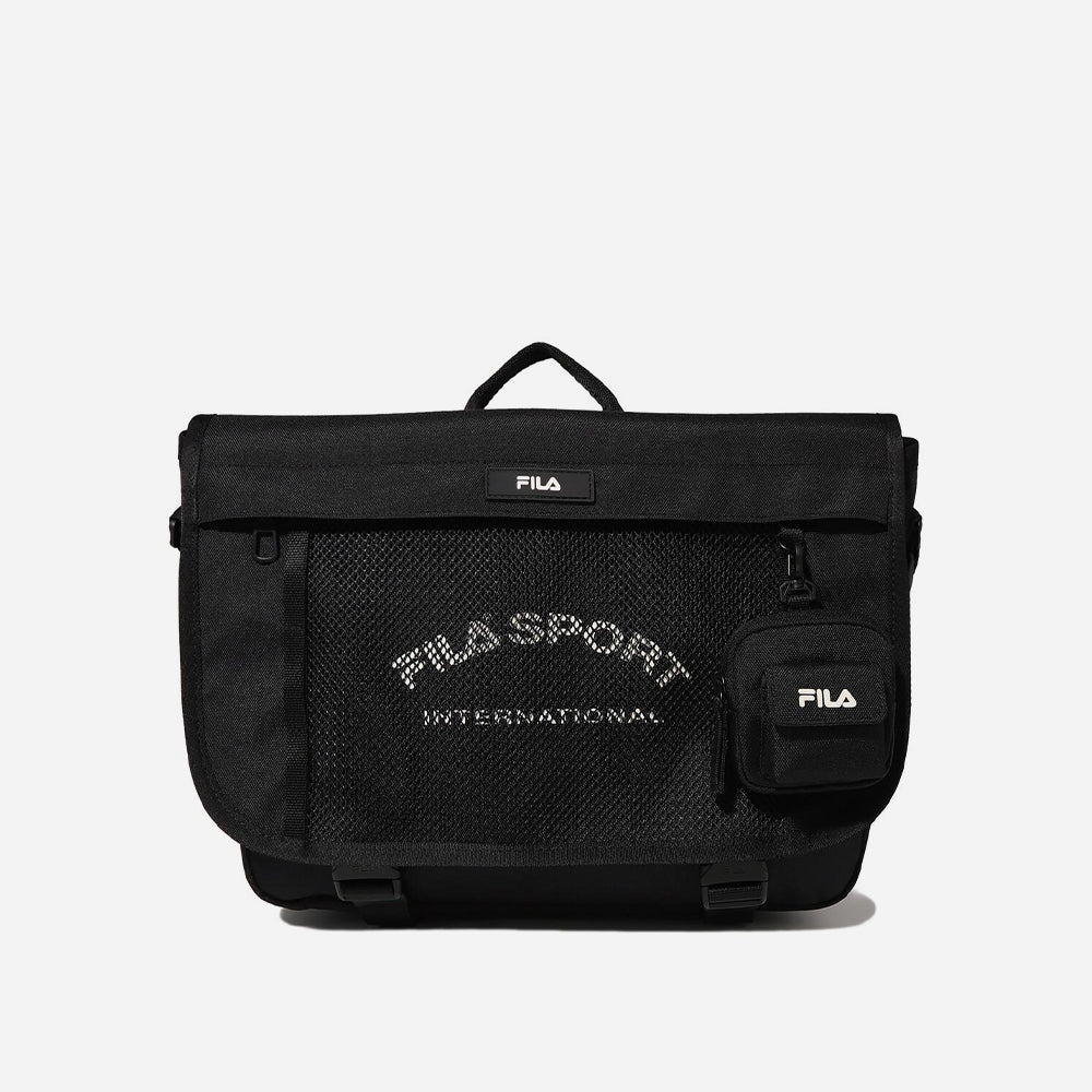 Túi Đeo Chéo Fila Signature Small Messenger - Đen - Supersports Vietnam