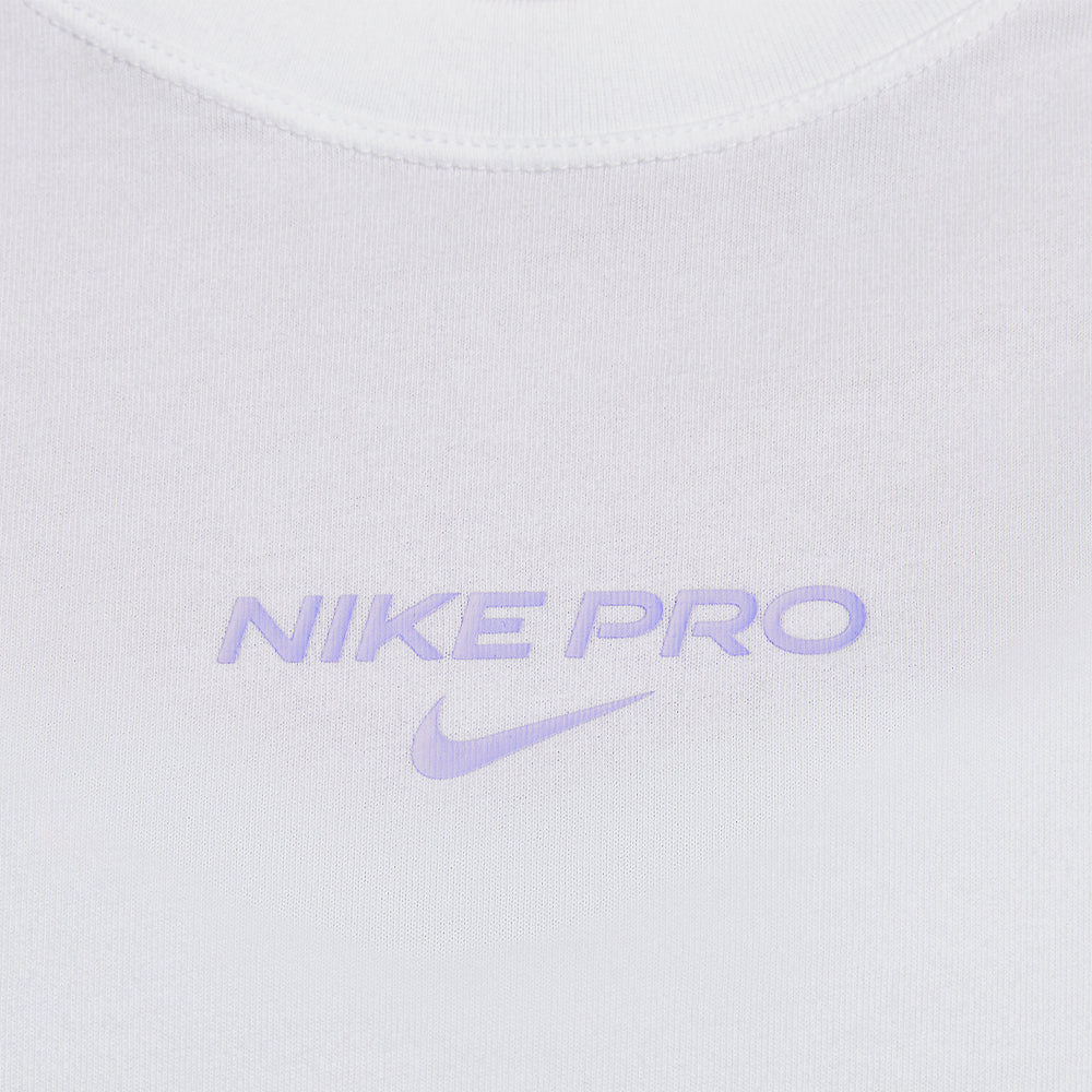 Áo Thun Nữ Nike Dri-Fit Pro Crop - Trắng - Supersports Vietnam