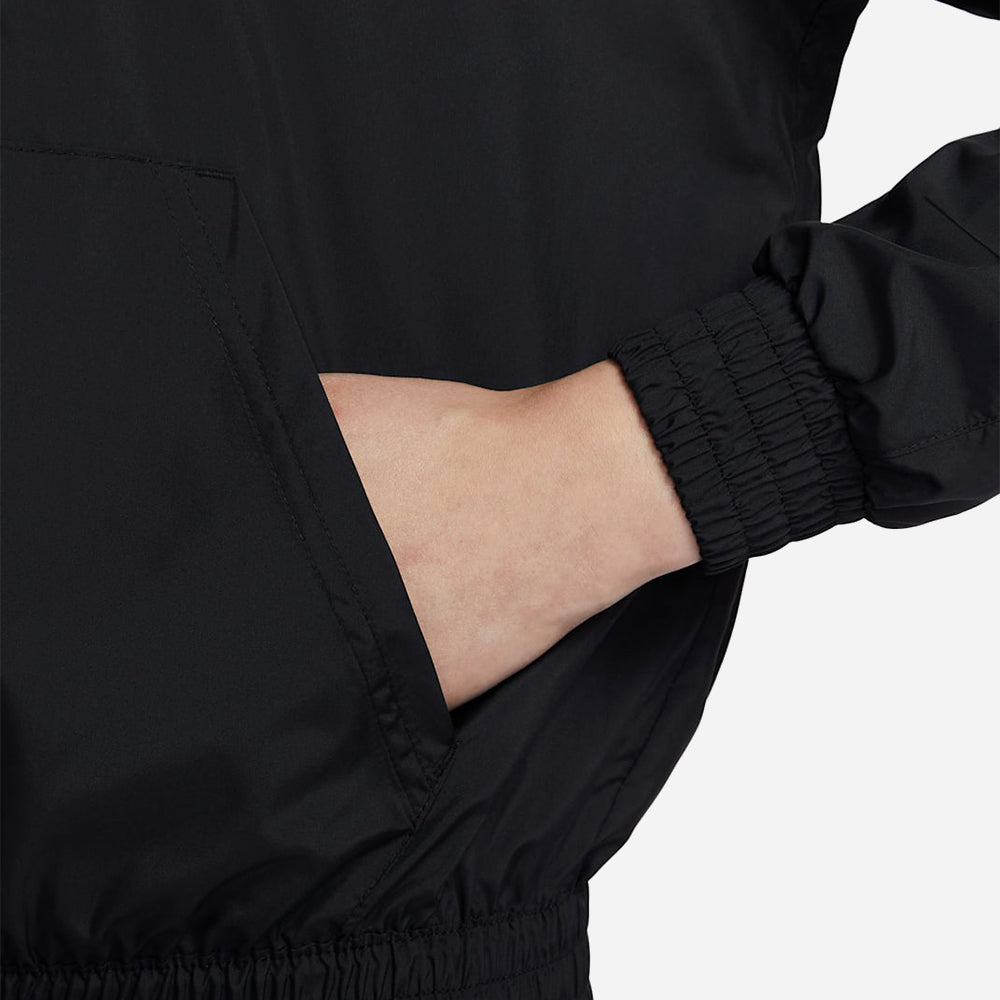 Áo Khoác Nữ Nike Sportswear Classic Wovens Loose Uv Protection Hooded - Đen - Supersports Vietnam