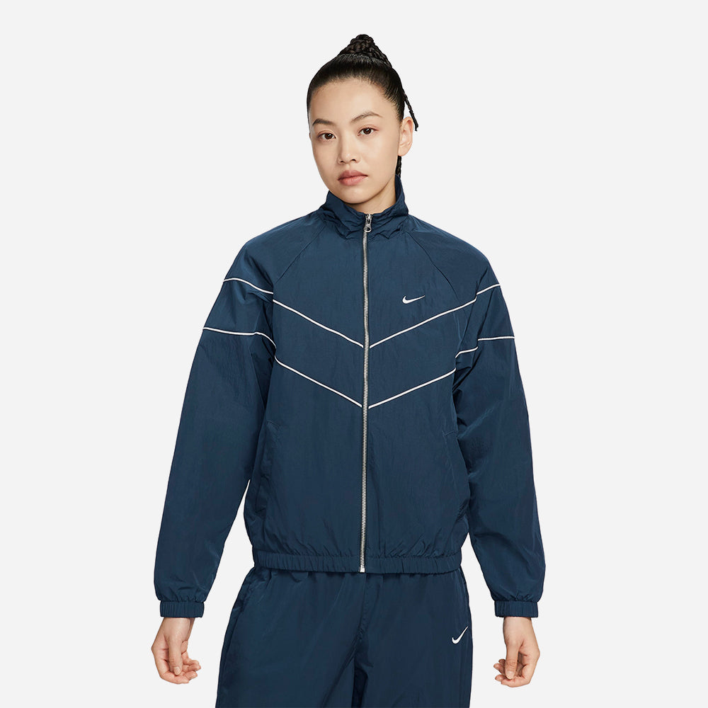 Áo Khoác Nữ Nike Asw Windrunner Woven Uv Full Zip - Xanh Navy - Supersports Vietnam