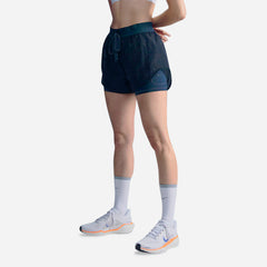 Quần Ngắn Nữ Nike Dri-Fit Mid-Rise 2-In-1 - Xanh Navy - Supersports Vietnam