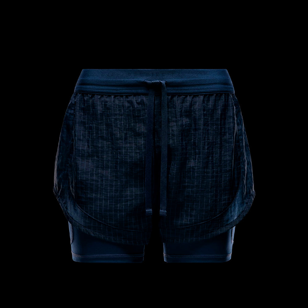Quần Ngắn Nữ Nike Dri-Fit Mid-Rise 2-In-1 - Xanh Navy - Supersports Vietnam