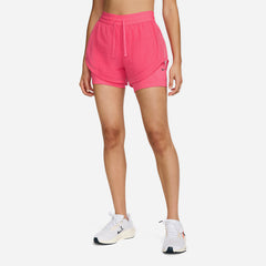 Quần Ngắn Nữ Nike Dri-Fit Mid-Rise 2-In-1 - Hồng - Supersports Vietnam