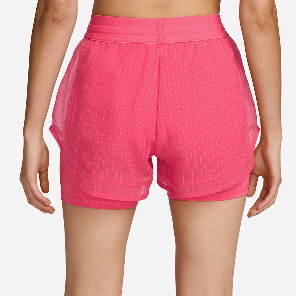 Quần Ngắn Nữ Nike Dri-Fit Mid-Rise 2-In-1 - Hồng - Supersports Vietnam