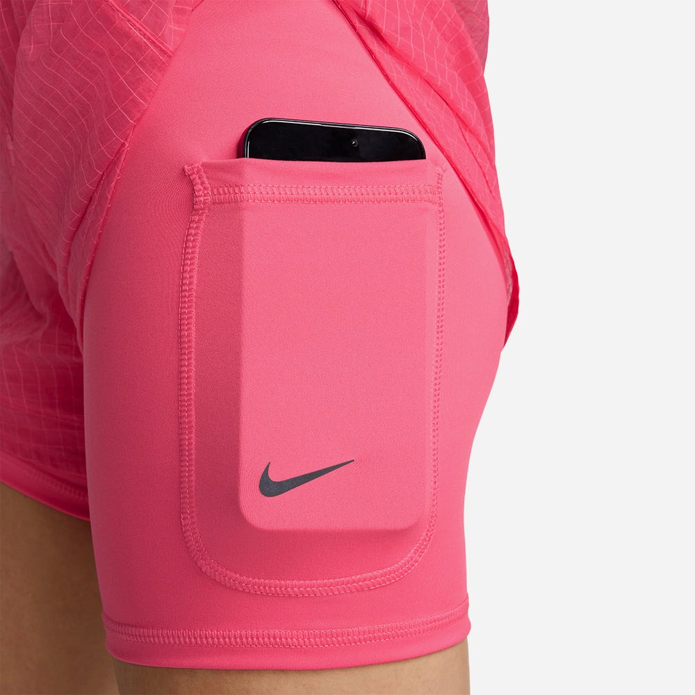 Quần Ngắn Nữ Nike Dri-Fit Mid-Rise 2-In-1 - Hồng - Supersports Vietnam