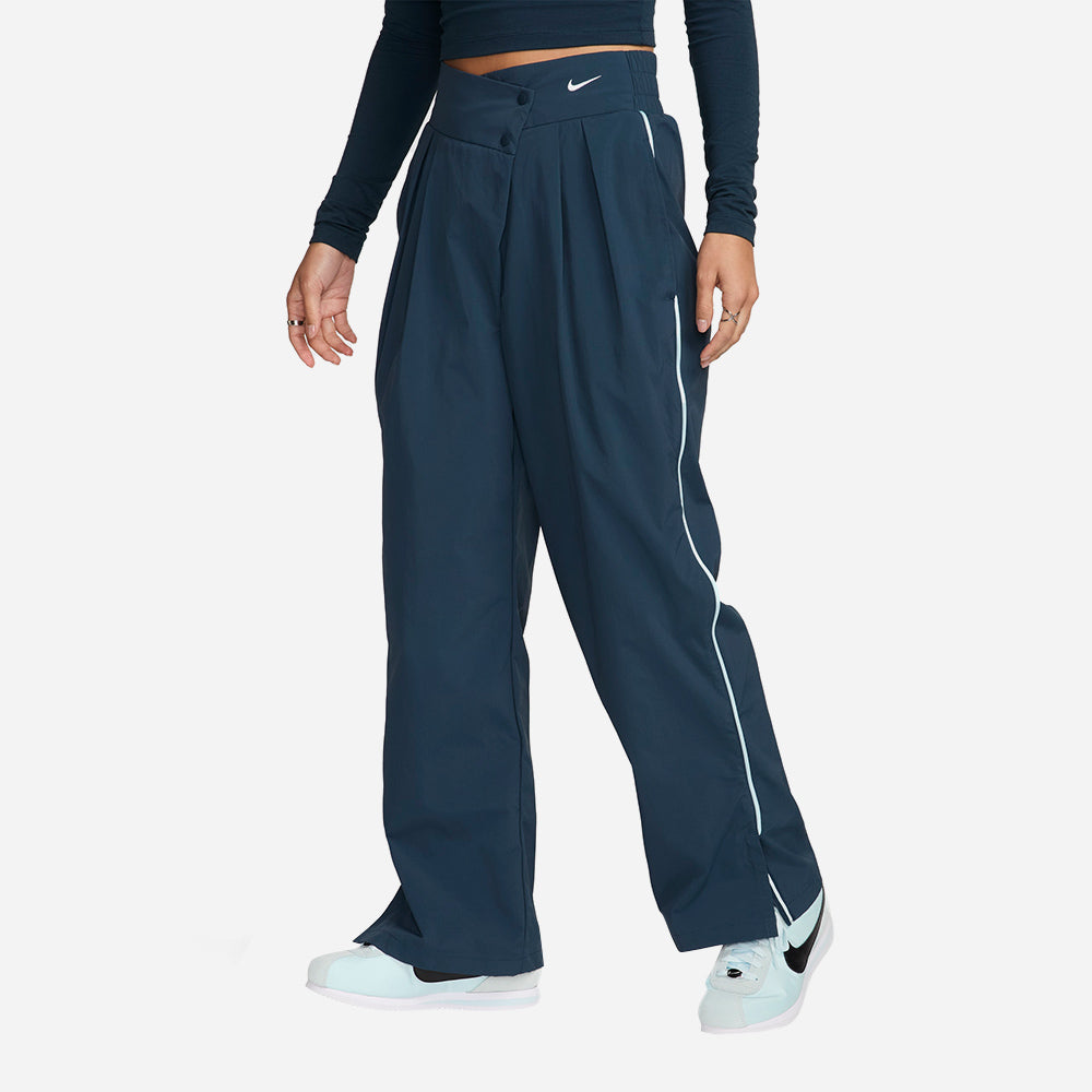 Quần Dài Nữ Nike Asw Mid-Rise Repel Asymmetrical-Waist - Xanh Navy - Supersports Vietnam