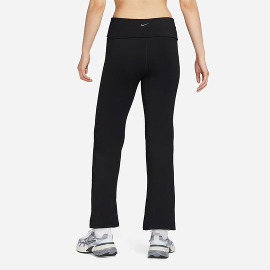 Quần Dài Thể Thao Nữ Nike Dri-Fit High-Waisted Fold-Over - Đen