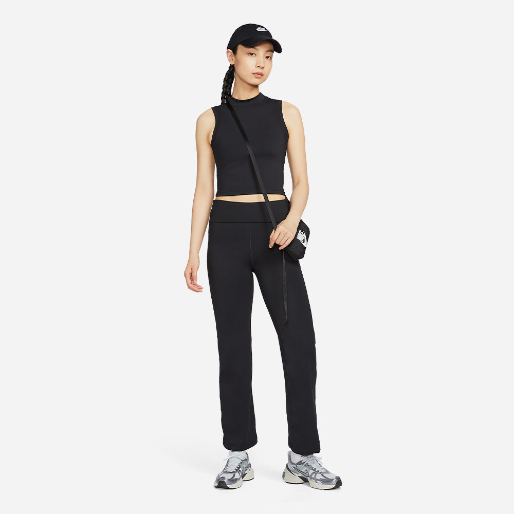 Quần Dài Thể Thao Nữ Nike Dri-Fit High-Waisted Fold-Over - Đen - Supersports Vietnam