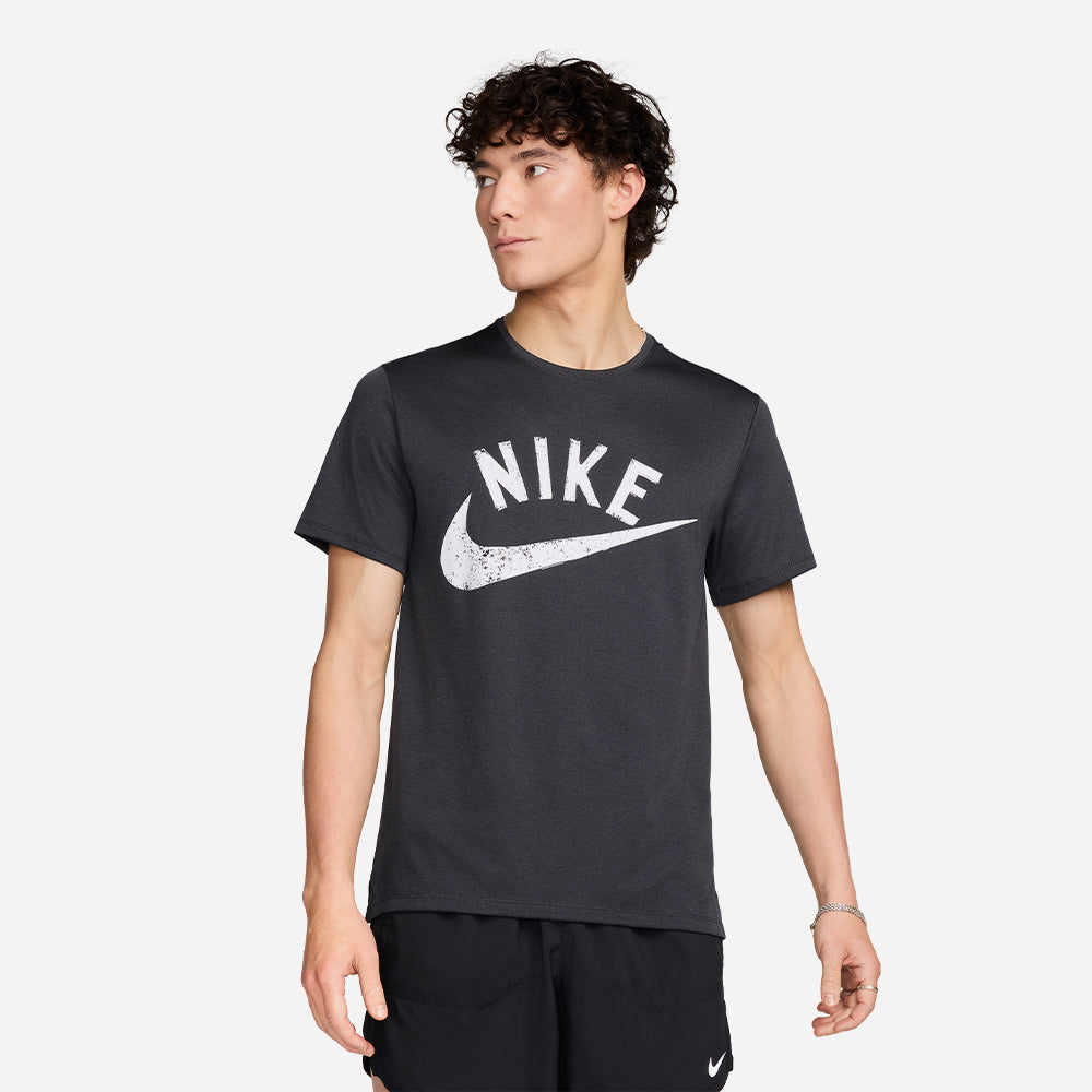 Áo Thun Nam Nike Miler Swoosh Dri-Fit - Đen - Supersports Vietnam