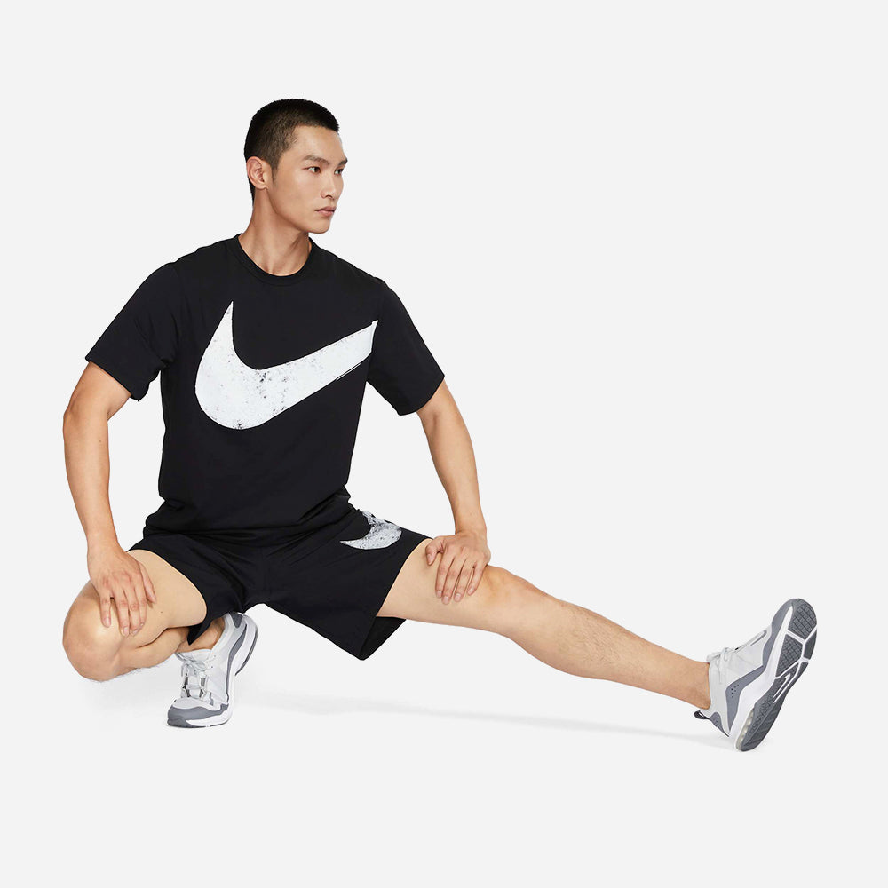 Áo Thun Nam Nike Dri-Fit Hyverse Swoosh - Đen - Supersports Vietnam
