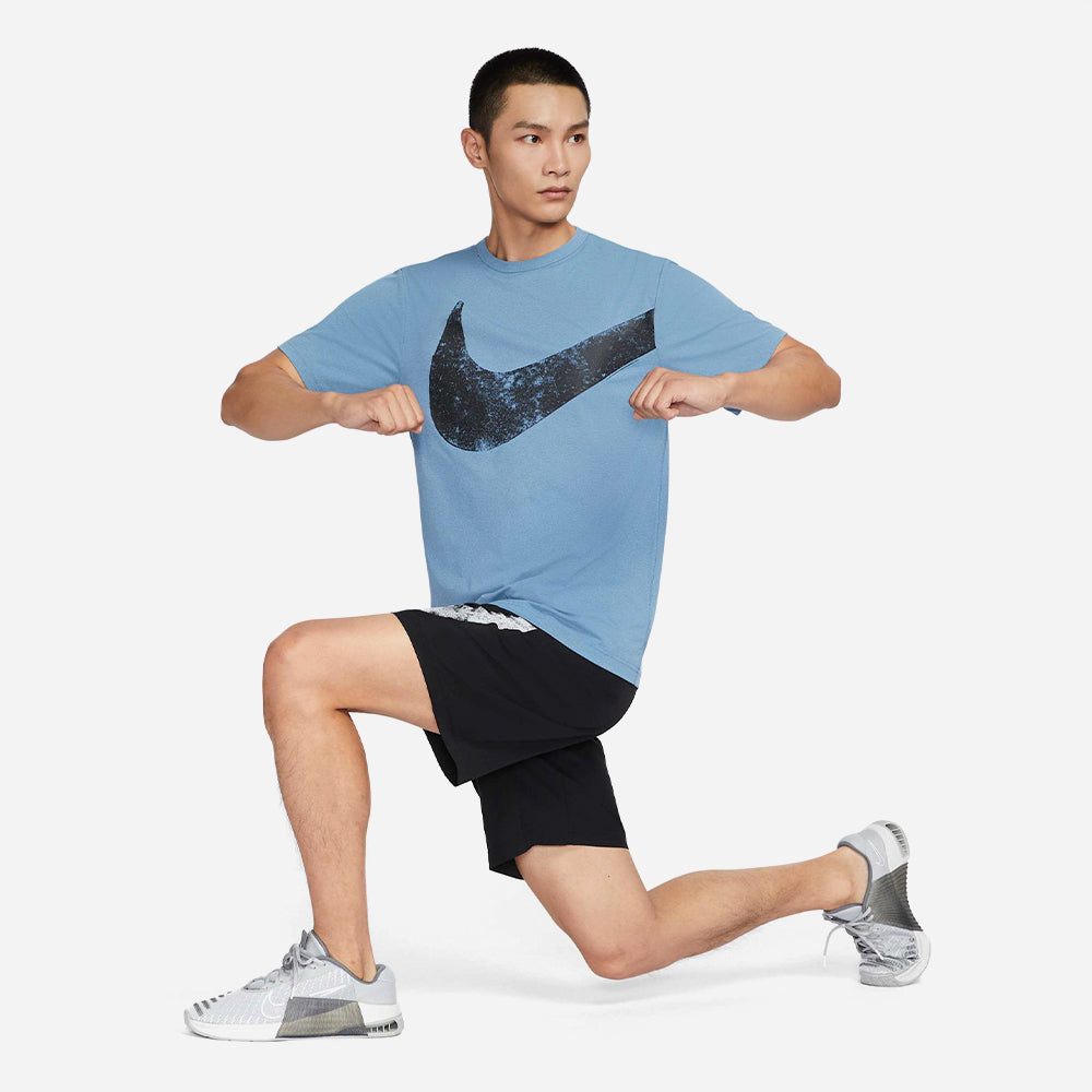 Áo Thun Nam Nike Dri-Fit Hyverse Swoosh - Xanh Dương - Supersports Vietnam