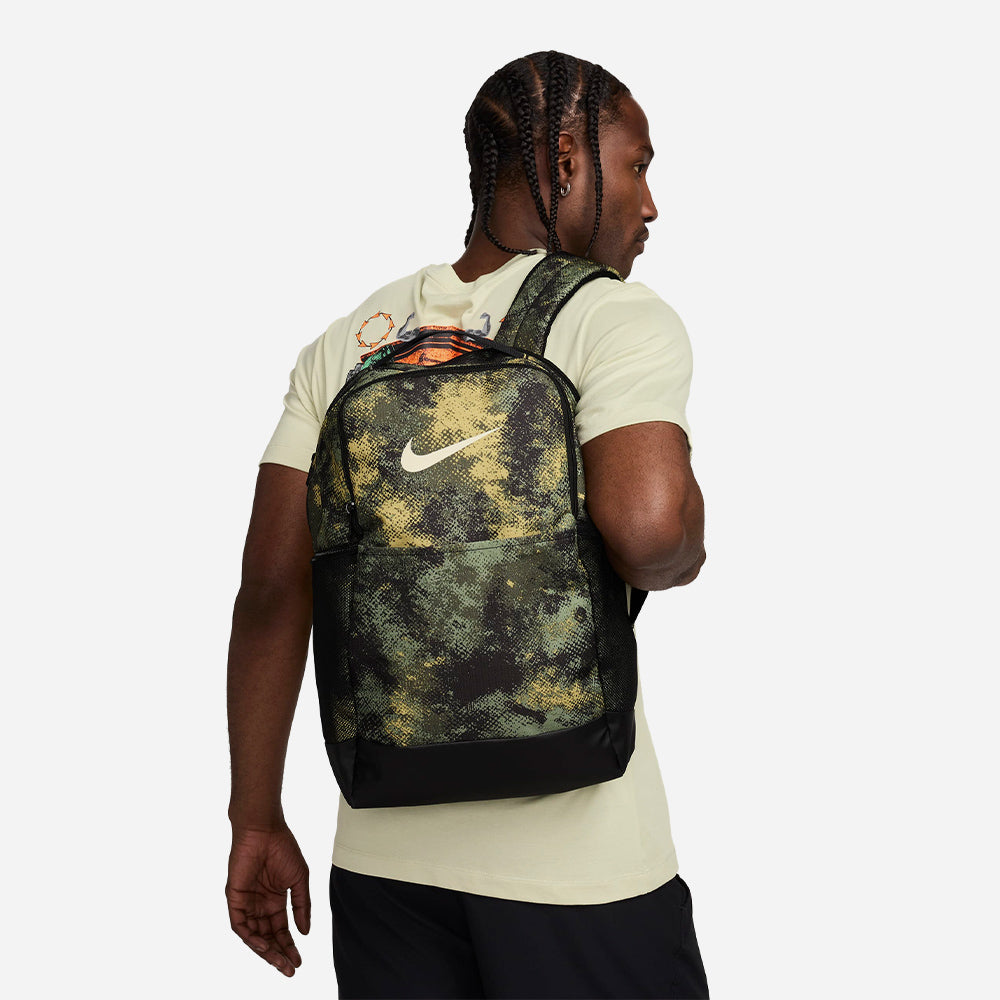 Ba Lô Thể Thao Nike Brasilia - 9.5 Camo Aop - Xanh Quân Đội - Supersports Vietnam