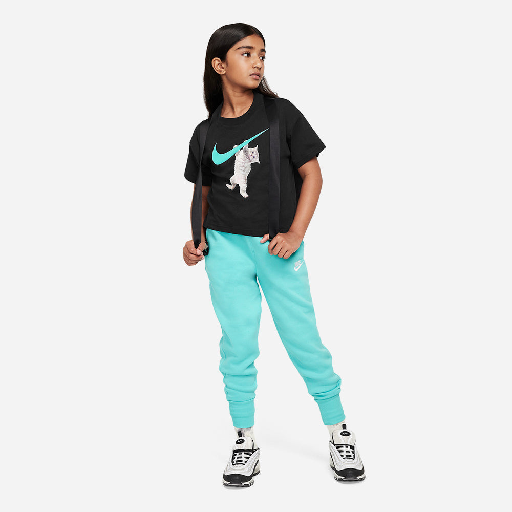 Áo Thun Bé Gái Nike Boxy Hang In There - Đen - Supersports Vietnam