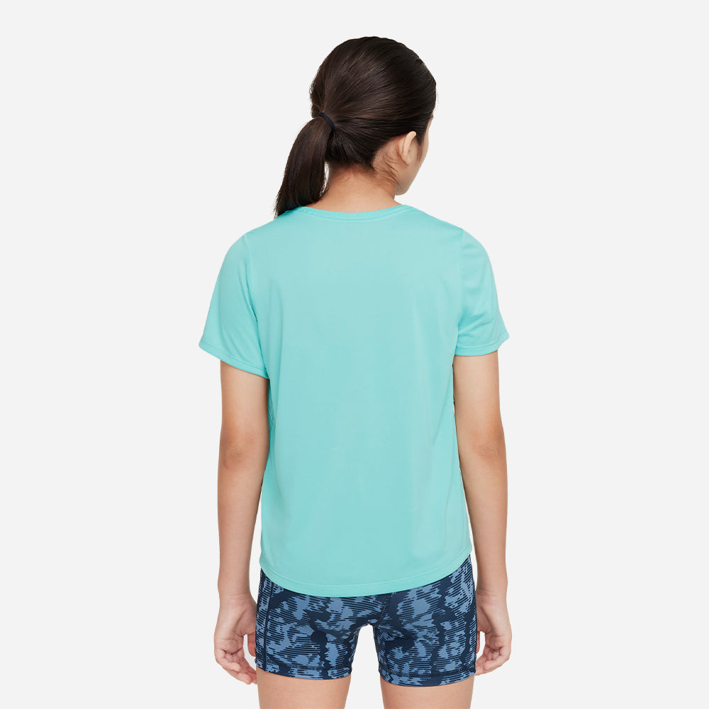 Áo Thun Bé Gái Nike Dri-Fit One Fitted Short Sleeve - Xanh Dương - Supersports Vietnam