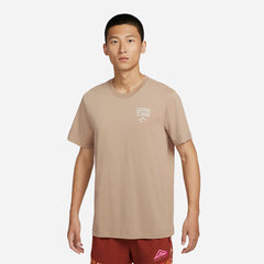 Áo Thun Tay Ngắn Nam Nike Dri-Fit - Nâu - Supersports Vietnam