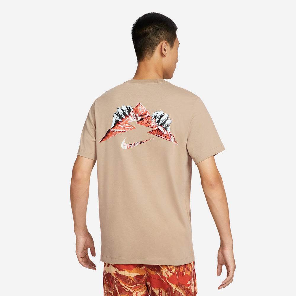 Áo Thun Tay Ngắn Nam Nike Dri-Fit - Nâu - Supersports Vietnam