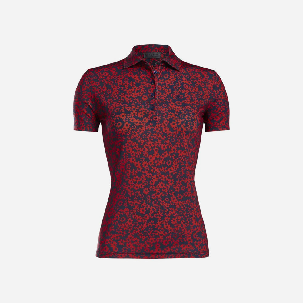 Áo Golf Tay Ngắn Nữ Gfore Floral Print - Đỏ - Supersports Vietnam