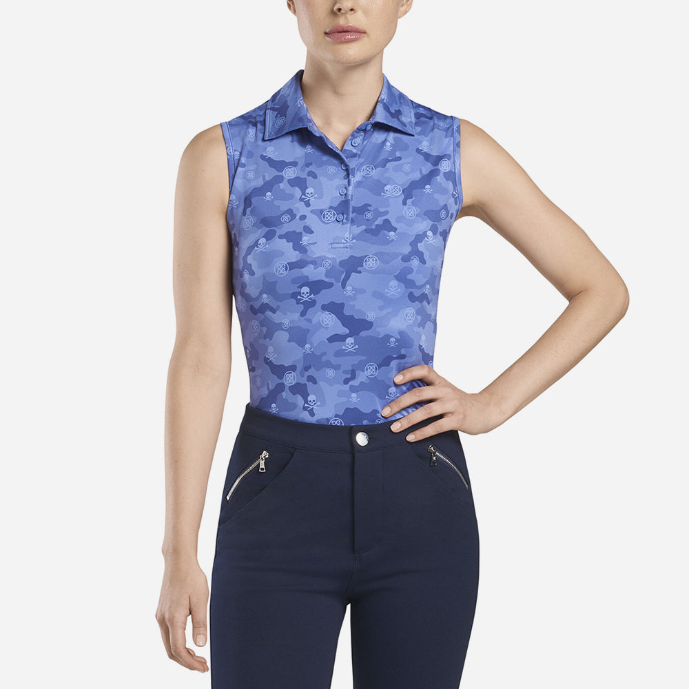 Áo Ba Lỗ Nữ Gfore Icon Camo - Xanh Dương - Supersports Vietnam