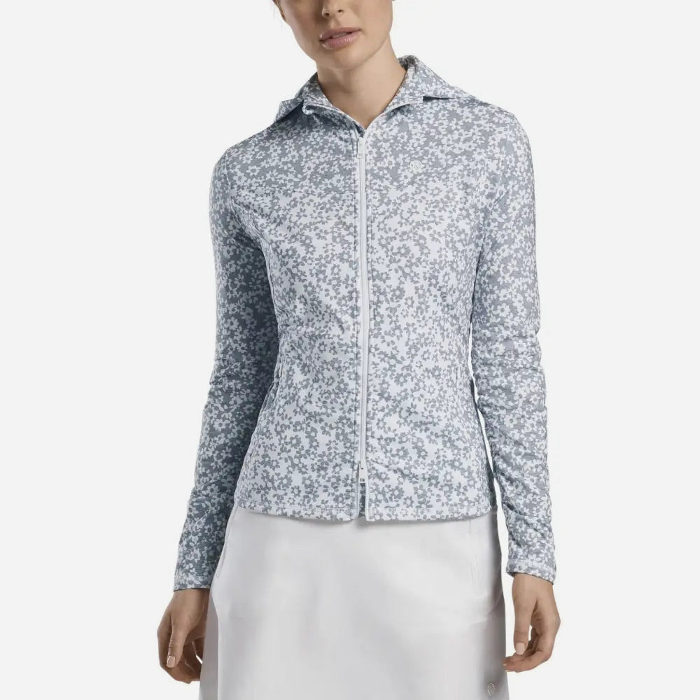 Áo Golf Tay Dài Nữ Gfore Floral Print Full Zip - Xám - Supersports Vietnam