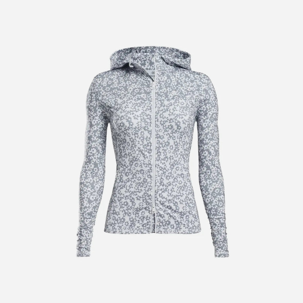 Áo Golf Tay Dài Nữ Gfore Floral Print Full Zip - Xám - Supersports Vietnam