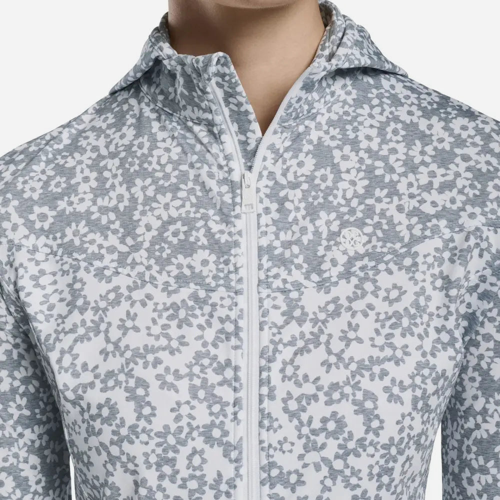 Áo Golf Tay Dài Nữ Gfore Floral Print Full Zip - Xám - Supersports Vietnam