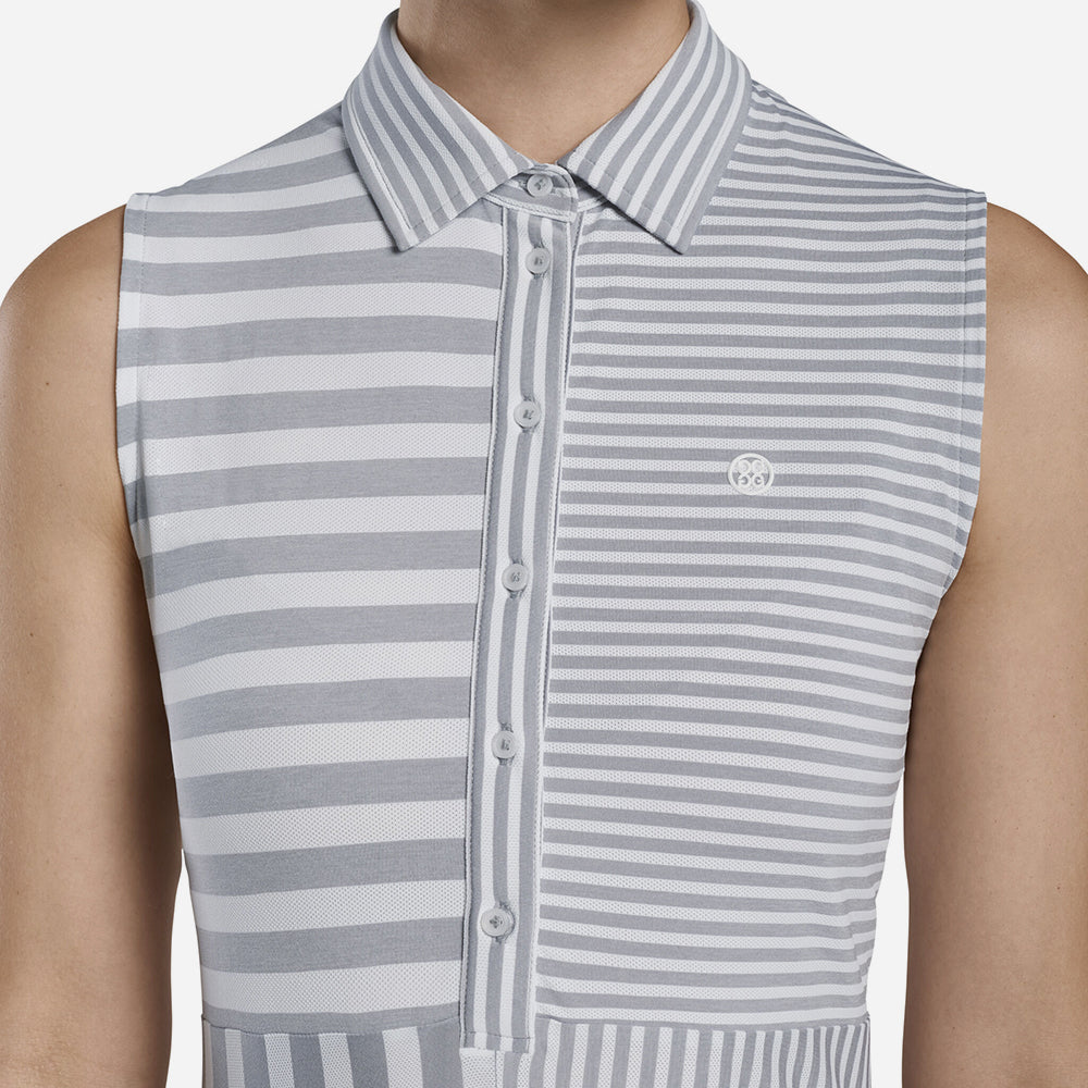 Áo Golf Ba Lỗ Nữ Gfore Perforated Stripe Slvless - Xám - Supersports Vietnam