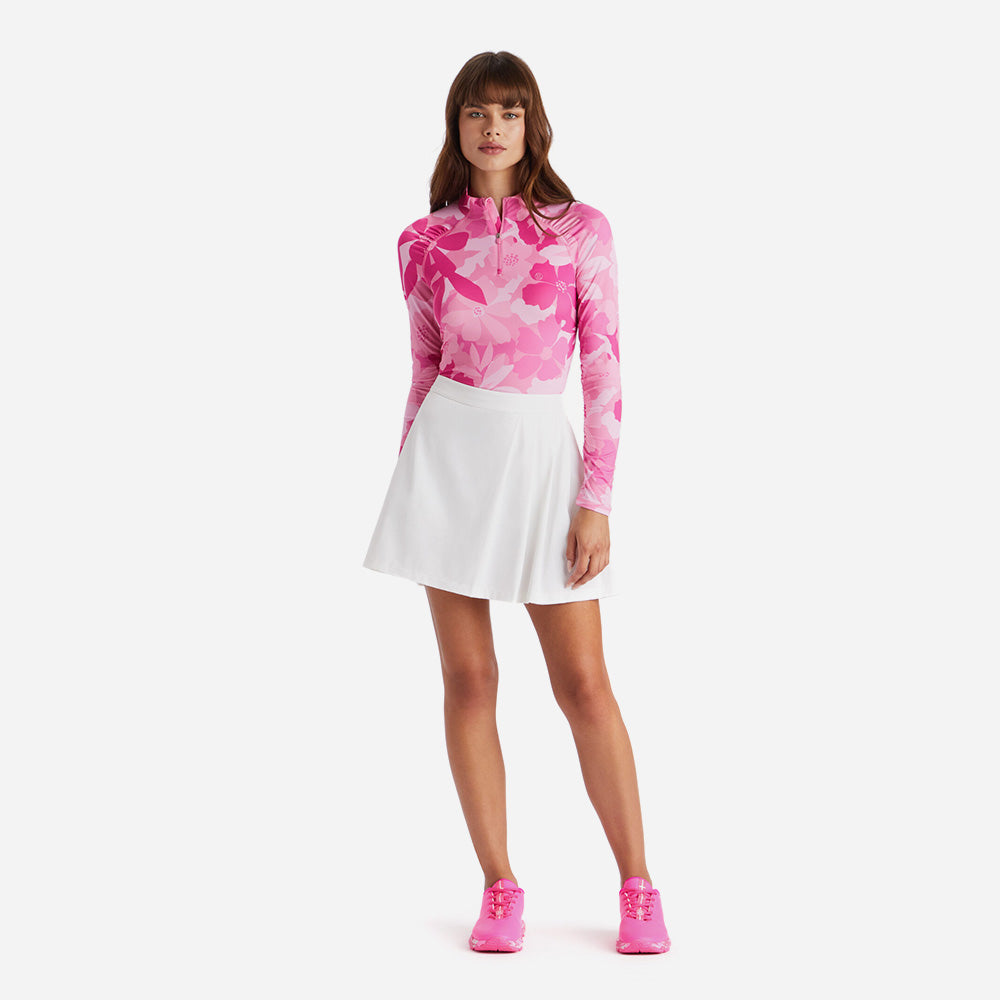Áo Golf Tay Dài Nữ Gfore Floral Camo 1/4 Zip - Hồng - Supersports Vietnam